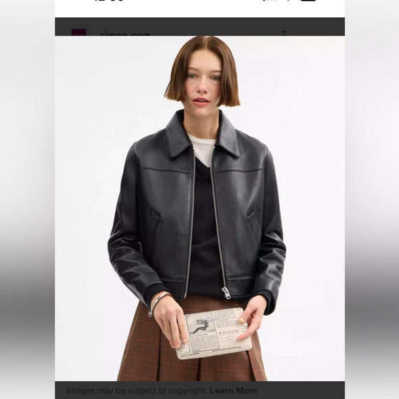 Coach Newspaper Print Leather Wristlet Large Gen Z Millennials Commuters - Picture 2 of 6